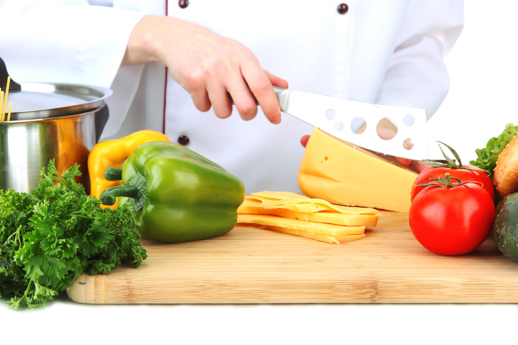Dettaglio cucina in attività
